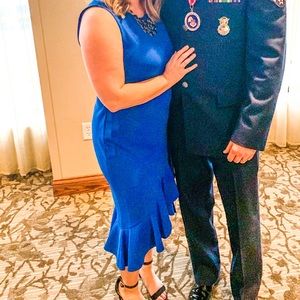 Royal blue cocktail dress